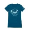 Felt Bicycles Script Deep Teal T-Shirt | Women's -Felt Bicycles Felt T Shirt Script Teal Womens